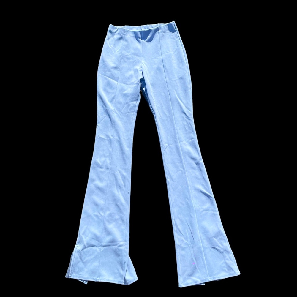 never warn asos flare blue pants